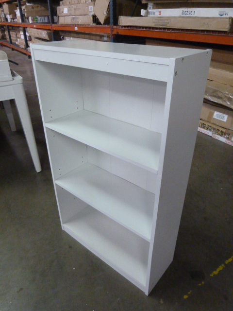 lot 106 image: WHITE BOOKCASE