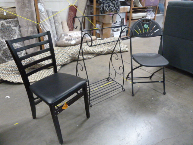 lot 101 image: QUILT RACK & 2 CHAIRS