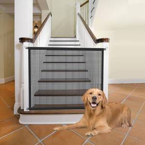 lot 2023 image: Dog Gate for Stairs Pet Gates for The House Dog Gate Indoor Dogs Screen Mesh Gate for Doorways Stairways Safety 29 inches Tall, 30 inch Wide
