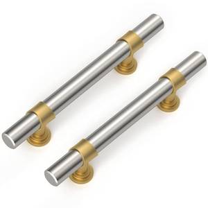 lot 2047 image: homdiy 10 Pack Cabinet Pulls Brushed Nickel Drawer Pulls 3-34 inch Cabinet Handles for Bathroom Dresser Gold Cabinet Hardware Modern Kitchen Cabinet Door Knobs for Drawers
