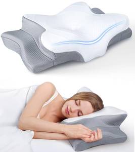 lot 2049 image: Ultra Pain Relief Cooling Pillow for Neck Support, Adjustable Cervical Pillow Cozy Sleeping, Odorless Ergonomic Contour Memory Foam Pillows, Orthopedic Bed Pillow for Side Back Stomach Sleeper