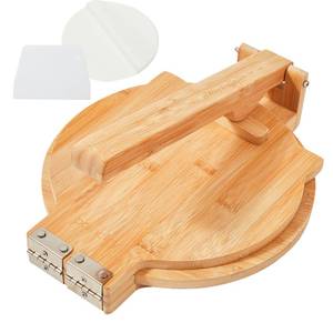 lot 2050 image: Pamctry Bamboo Tortilla Press Maker - 10 Inch Diameter, Perfect for Homemade Mexican Tortillas
