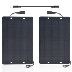 lot 2072 image: Soshine USB Solar Panel 2Pack with DC Male to Male Cable- Solar USB Charger 5v 6w with High Performance Monocrystalline for Mini Fan,Power Bank,Camping Lanterns
