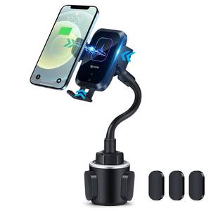 lot 2084 image: Piosoo Wireless Car Charger-Cup Holder Phone Mount,Automatic Infrared Smart Sensor Clamping Qi 15W Fast Universal Adjustable Cell Phone Wireless Charging Air Vent Cradle
