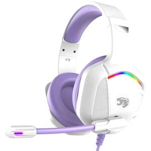 lot 2086 image: Gaming Headset with Microphone for Pc, Xbox One Series Xs, Ps4, Ps5, Switch, Stereo Wired Noise Cancelling Over-Ear Headphones with Mic, RGB, for Computer, Laptop, Mac, Nintendo, Gamer (Purple)