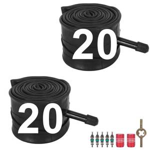 lot 2088 image: 20x2.1252.40 Inner Tube with 32mm Schrader Valve,Heavy Duty Bicycle Tube for Cruiser Road and Mountain Bike 20x2.1252.202.252.302.352.40 Bike Tube 2 Pcs