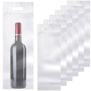 lot 2106 image: Gueevin 200 Pcs Wine to Go Wine Bottle Doggy Bag Plastic Adhesive Seal Travel Wine Bags for Restaurant Bar Travel Bags