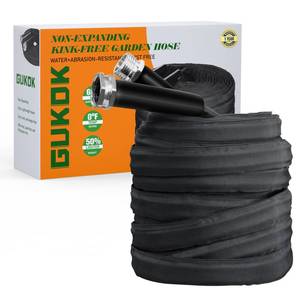 lot 2117 image: GUKOK Non-Expanding Garden Hose, Ultra Lightweight, Abrasion Resistant, Durable, Kink-Free Garden Hose, RV, Marine and Camper Hose, 100-Feet