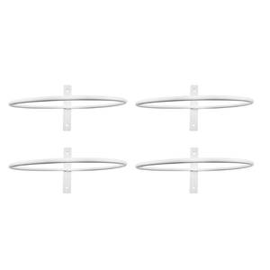 lot 2120 image: Esterno Metal Wall Ring Planters (8-Inch, White) Wall-Mounted Garden Pot Holders