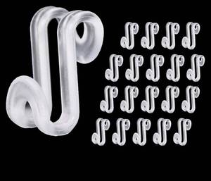 lot 2147 image: Kclongvs 60 Pcs Clothes Hanger Connector Hooks, Mini Cascading Hanger Hooks for Velvet Huggable Hangers, Wooden Hangers, Heavy Duty Space Saving for Closet (Clear)