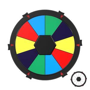 lot 2160 image: Facilife Prize Wheel 10 Inch Double-Sided 1012 Slot Color, Spinning Wheel for Prizes, Table Prize Wheel Spinner, Dry Erase Spin The Wheel for Trade Shows, Carnivals, and Home Game