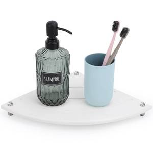 lot 2172 image: Segbeauty Quick Dry Stone Sink Tray, 9.85in Diatomaceous Water Absorbing Corner Sink Caddy, Fast Drying Stone Soap Tray Dish Sponge Holder Corner Counter Shelf Stone Drying Mat for Bathroom Kitchen