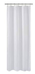 lot 2199 image: N&Y HOME Fabric Shower Curtain or Liner 36 x 72 Inches Bath Stall Size with 2 Bottom Magnets, Hotel Quality, Washable, Water Repellent, White Spa Bathroom Curtains with Grommets, 36x72