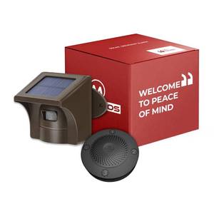 lot 2200 image: eMACROS 12 Mile Long Range Solar Wireless Driveway Alarm Outdoor Weather Resistant Motion Sensor & Detector-Security Alert System-Monitor & Protect Outside Property