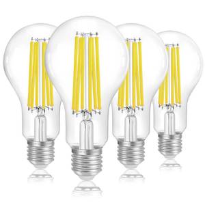 lot 2219 image: FLSNT 150W Equivalent LED Light Bulbs, 5000K Daylight Dimmable A23 LED Edison Bulbs, 2650Lumens, Efficient 18W, E27 Base, 4 Pack