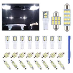 lot 2226 image: iFunyLED 16 Pieces Dome Light LED Car Interior Bulb Kit Set 194 T10 DE3175 578 31mm 42mm Bulbs Interior Replacement Lights for Car Map License Plate Door Side Marker Cornering Trunk Light - White