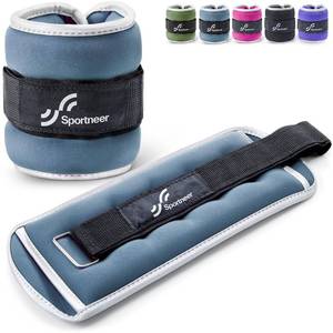 lot 2251 image: Sportneer Ankle Weights Wrist Weights -0.5 1 2 3 4 5 Lbs Pair for Men Women Kids Strength Training Wrist and Ankle Weights Set Comfortable and Soft Perfect for Dancing Running Walking Fitness Workout