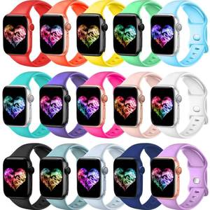 lot 2265 image: 15Pack Watch Band Compatible for Apple Watch Bands 44mm 45mm 46mm 49mm 42mm Women Men, Soft Silicone Sport Band Strap for iWatch Bands Series Ultra 10 9 8 7 6 5 4 3 2 1 SE
