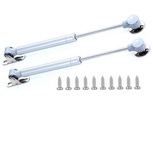 lot 2268 image: 60N14 lb Gas Strut Cabinet Hinge Safety Lift Support, Gas Shock and Soft Opening and Cushioning Telescopic Cabinet Door Rubber Head Gas Spring Support 6 Length, 2 Set
