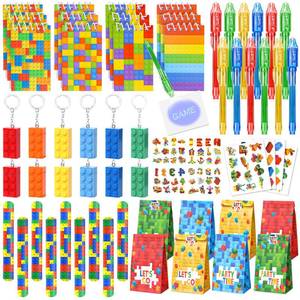 lot 2269 image: KELENO 72 Building Block Birthday Party Favors Supplies Invisible Ink Pen Notebook Sticker Goodie Bag Stuffer Kids Boys Toys Gifts Christmas Carnival Classroom Prize