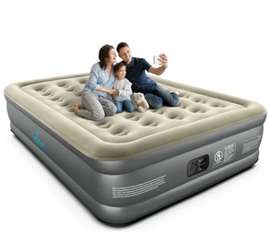 lot 2000 image: iDOO Queen Air Mattress with Built in Pump, 18 Raised Comfort Blow up Mattress, Upgraded Four Chamber Airbed, Inflatable Mattress for Guests and Home, colchon inflable, Air Bed, 650 lbs Max