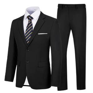 lot 2355 image: Amyox Black Suits for Men Slim Fit 2 Piece Suit Wedding Prom Homecoming Mens Suit Jacket Pants Set Groomsmen Mens Tuxedo 3XL
