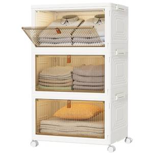 lot 2391 image: HOMIDEC Closet Organizers and Storage 93Qt 3 Pack Closet Organizer Boxes for Clothes Stackable Storage Bins Foldable Storage Box for ClothesToysOffice SuppliesSnacks(31Qt X 3)