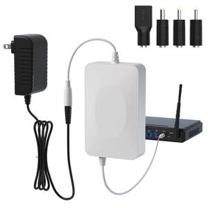 lot 2397 image: UPS Battery Backup 15000mAh, Home DC 12V2A Router UPS, Battery Backup for LED Light Strip, CCTV Camera, Router and More, UPS Battery Backup & Surge Protector with Charger and Multiple DC interfaces
