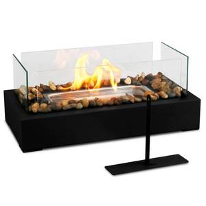 lot 18503 image: KORNIFUL Tabletop Fire Pit - Safer Stainless Steel Small Table Fireplace with Cobblestone for Dinner Parties, Smores Maker - IndoorOutdoor Portable Mini Table Top Firepit - Housewarming Gift