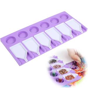 lot 18515 image: Thinp Diamond Art Trays,Plastic Diamond Art Painting Trays Rhinestone Tray Diamond Art Tray Organizer Diamond Art Accessories Trays 6 Slots Trays Holder for Diamond Art Painting Kits Rhinestones