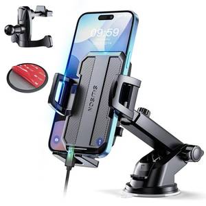 lot 18542 image: SUUSON Upgraded 3-in-1 Car Phone Holder Mount Powerful Suction Phone Mount for Car Dashboard Air Vent Windshield,for All iPhone Android Phone (Black)