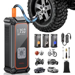 lot 18577 image: OlarHike Cordless Tire Inflator Portable Air Compressor-Dual Mode Inflation,12V Auto Air Pump for Car Tires, Bicycle, Bike, Motorcycle, Smart Electric Pump with LED Light & Digital Pressure Gauge