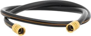 lot 18580 image: Giraffe Tools Leader Hose 58 x 4ft, Custom Length, No Kink, Flexible, Leakproof Water Hose, Double Female Fittings, 600 Burst PSI, 4ft, Black Orange