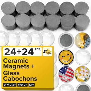 lot 18593 image: X-Bet Magnet Ceramic Magnets - Round Disc - Flat Circle Magnets Bulk for Crafts, Science & Hobbies - Perfect for Refrigerator, Whiteboard, Fridge
