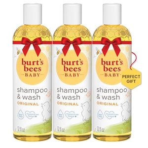 lot 19121 image: Burts Bees Christmas Gifts, Baby Shampoo & Wash, Tear Free Soap, Natural Baby Care, Original,12 Ounce (Pack of 3)