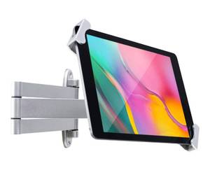 lot 19122 image: WeSTRUGGLE Tablet Wall Mount Holder with fold,Extend Adjustable Arm Swivel &Anti Theft Security Lock &Key, Multi Angle,Bracket for Most 7 to10.8 Inch,for iPad 10.9&11,Galaxy tab,& More(Silver)