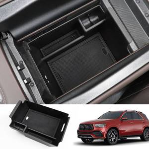 lot 19124 image: MARCHFA Center Console Organizer Compatible for 2020-2023 2024 2025 Benz GLE 350 450 W167 53 AMG Accessories Armrest Tray Organizer Insert Storage Box for GLS 450 2020 2021 2022 (Black)