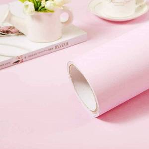 lot 20609 image: Pink Wallpaper Self Adhesive and Removable Peel and Stick Vinyl Film Stick Paper Easy to Apply Wall Coverings Shelf Home Decorative Liner Table and Door Reform