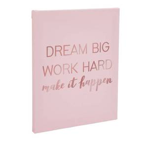 lot 20613 image: Juvale Motivational Canvas Wall Art, Inspirational Quotes Rose Gold Home Decor (8x10 in)