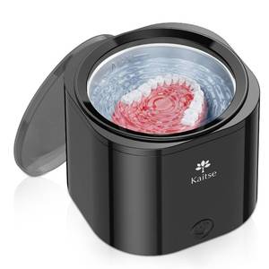 lot 20626 image: Retainer Cleaner for Denture Ultra Sonic Dental Cleaning - Mouth Guard Cleaner for Aligner at Home in The Bathroom 25W 220ML (BLACK)