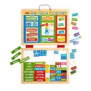 lot 20636 image: Melissa & Doug My First Daily Magnetic Activities Calendar For Kids, Weather And Seasons Calendar For Preschoolers and Ages 3 (Pack of 1)