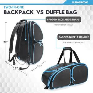 lot 20651 image: Mangrove Pickleball Backpack, 2024 Pickleball Bag Fits 4 Paddles & Pickle Ball Accessories, Large Paddle Bag with Fence Hook, Extra Pockets, Ventilated Shoes Storage