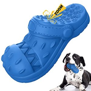 lot 20658 image: IZETIANZHE Indestructible Dog Toys, Squeaky Dog Toys for Aggressive Chewers, Tough Dog Chew Toys for MediumLarge DogsHeavy Duty Dog Toys (Slipper-Blue)