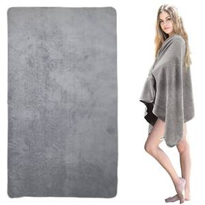 lot 20660 image: SAMSIER Oversized Beach Towel, Extra Large Pool Towel 35�x71�, Solid Beach Recliner Cover, Soft Quick-Dry Outdoor Shawl, Summer Ideal Gift for Family & Friend (Grey, 1 Pack)