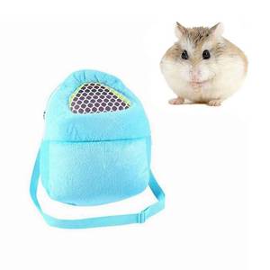 lot 20662 image: Yosoo Portable African Hedgehog Hamster Breathable Pet Dog Carrier Bags Handbags Puppy Cat Travel Backpack (S, White Mesh - Blue)