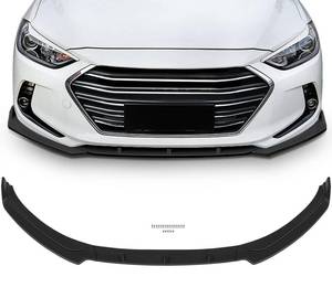 lot 20671 image: SCITOO Front Lip Spoiler Fits for 2017-2018 for Hyundai Elantra Matte Black Front Bumper Lip
