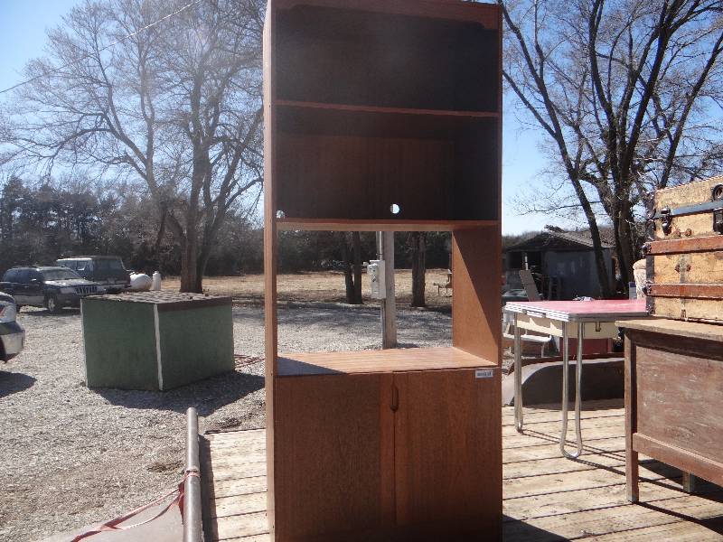 lot 741 image: TV stand w2 doors & 2 shelves.