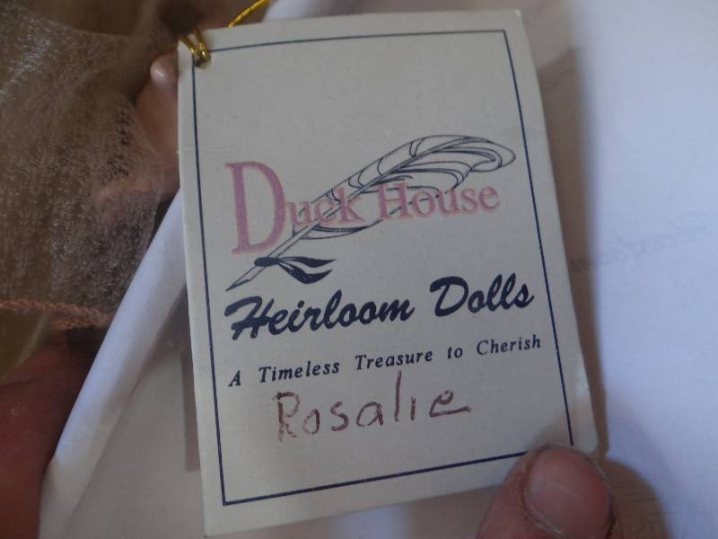 lot 786 image: Duck house heirloom doll porcelain Rosalie.