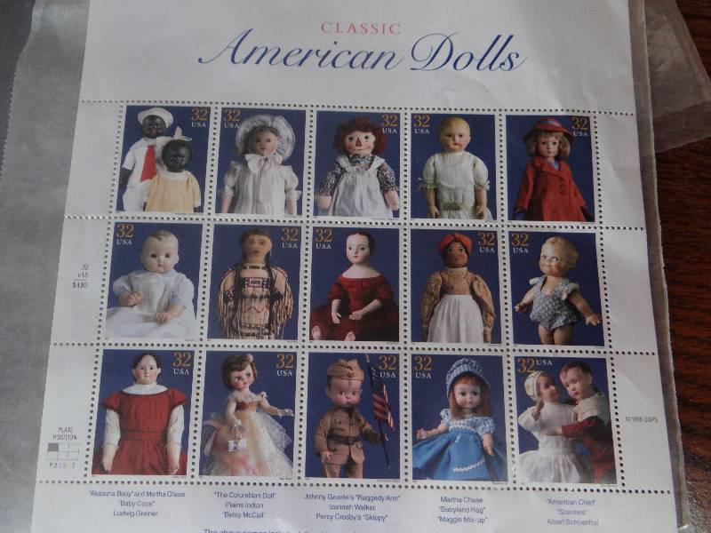 lot 788 image: Classic american dolls stamps.