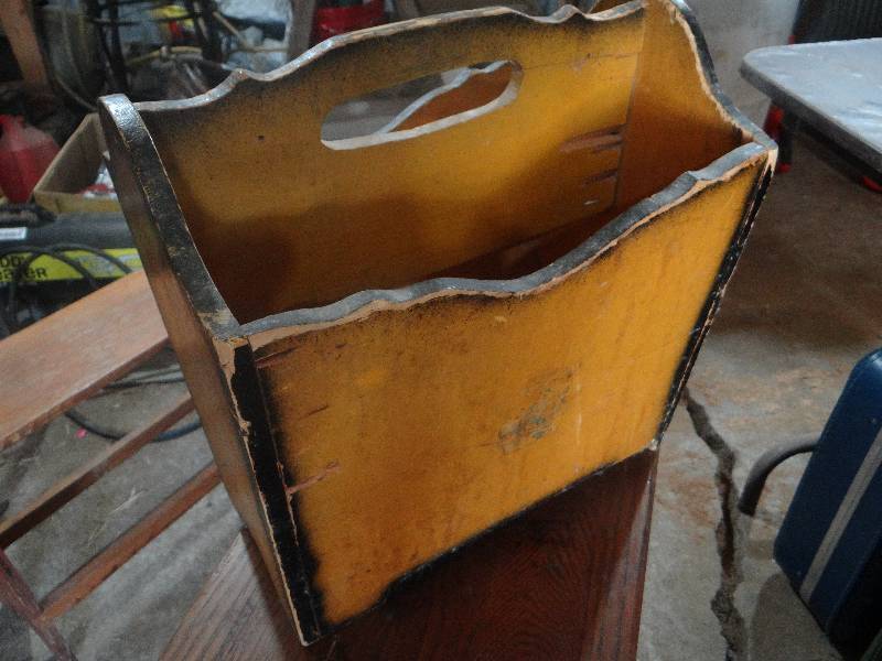 lot 801 image: 2 Wood magazine holders.